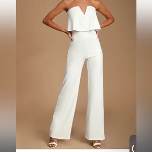 NWT Lulus Power of Love Strapless Jumpsuit